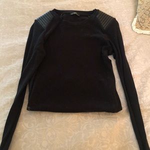 Zara long sleeve with leather accents